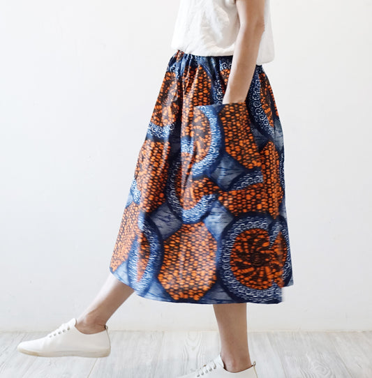 African Print Skirt Ankara Style for daily use | Easy Waist Skirt | Flare Skirt