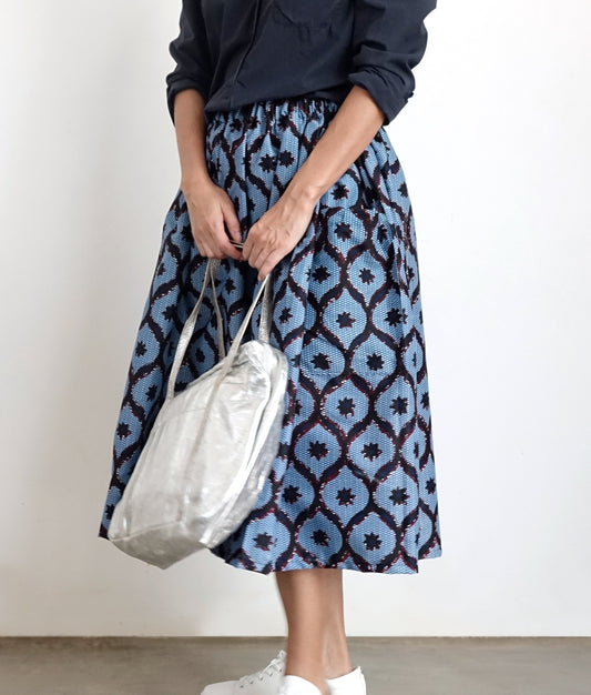 African Print Skirt Ankara Style for daily use | Blue Skirt | Flare Skirt