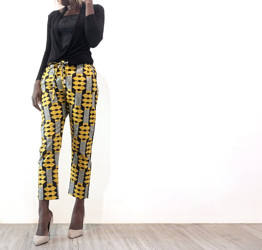 African Print Capri Pants Ankara Style for daily use | Ethnic Trousers for women | Crop pants